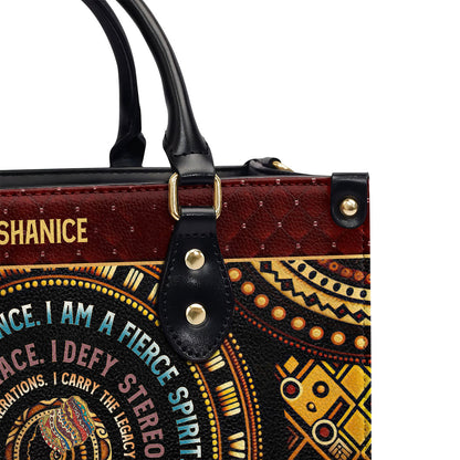 Mantra - I Am A Fierce Spirit - Superior Leather Handbag 👜 MB03