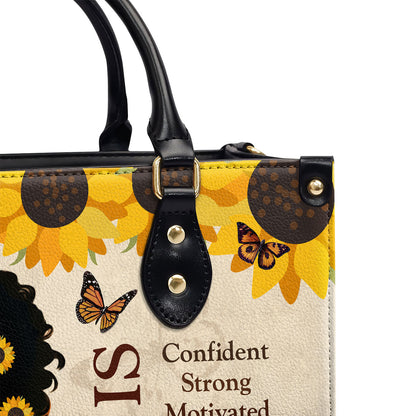 She Is - Personalized Leather Handbag SB12