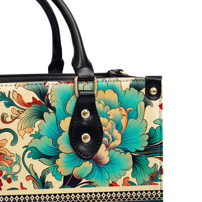 Flower Bloom - Personalized Leather Handbag STB137