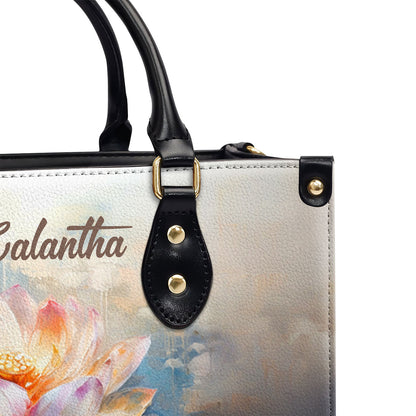 Blooming Lotus - Personalized Leather Handbag STB138