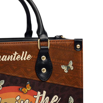 Personalized Butterfly Leather Hand Bag STB55