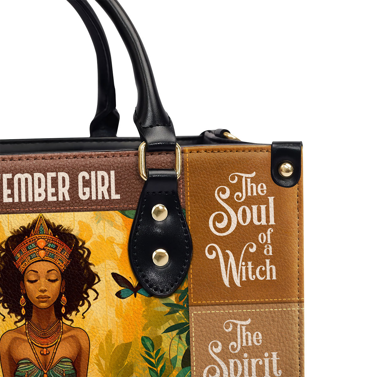 The Soul Of Witch - Personalized Leather Handbag STB73