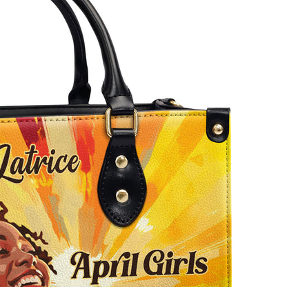 Girls Are Sunshine - Personalized Leather Handbag STB74