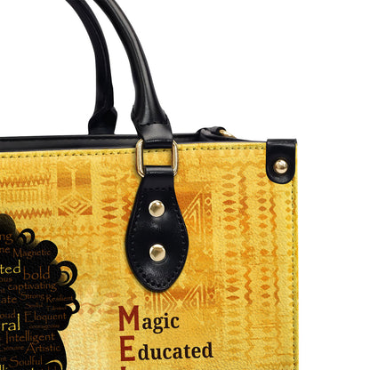 MELANIN Meaning - Personalized Leather Handbag - SB02A