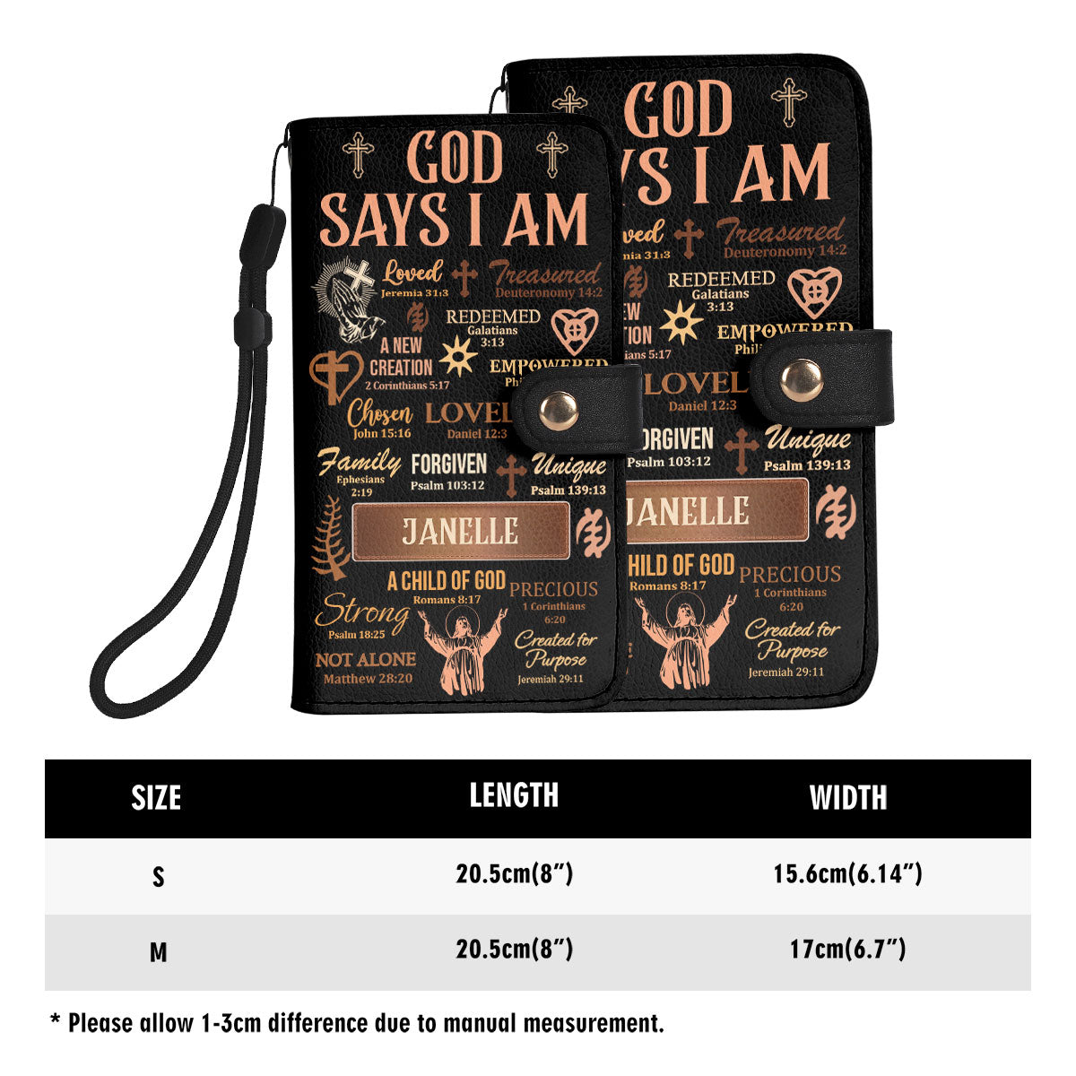 God Says I Am - Personalized Wallet Case SBWACLM987M