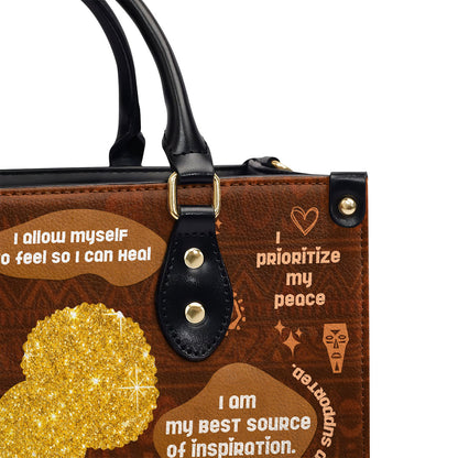 Daily Affirmations - Personalized Leather Handbag STB166