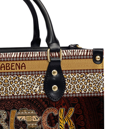 Black Queen - Personalized Leather Handbag SBLHBLM1445TA