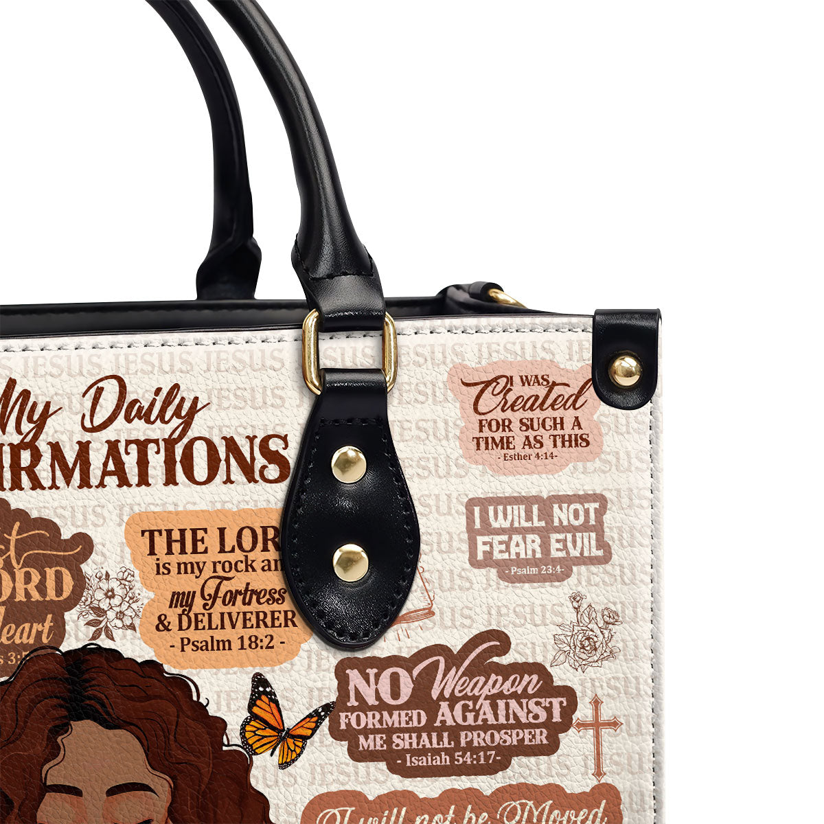 My Daily Affirmations - Personalized Leather Handbag SBLHBLM2276D