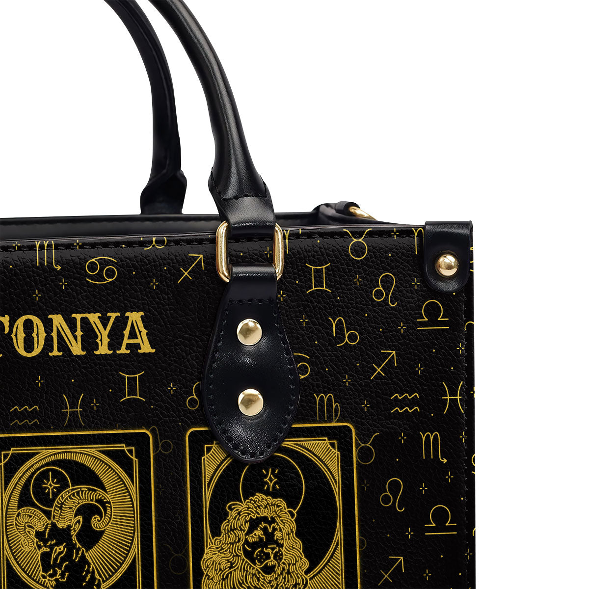 The Big Three Zodiac Signs - Personalized Leather Handbag SBHN08