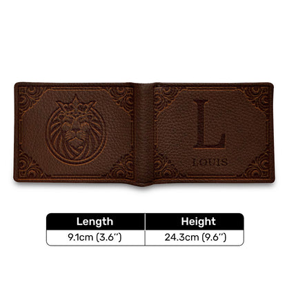 Alphabet - Personalized Leather Folded Wallet SBLFWM1026