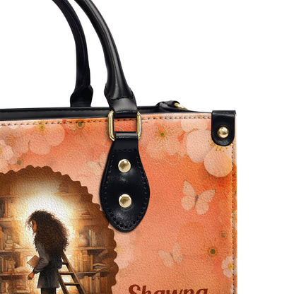 Just A Girl Who Loves Books - Personalized Leather Handbag STB179