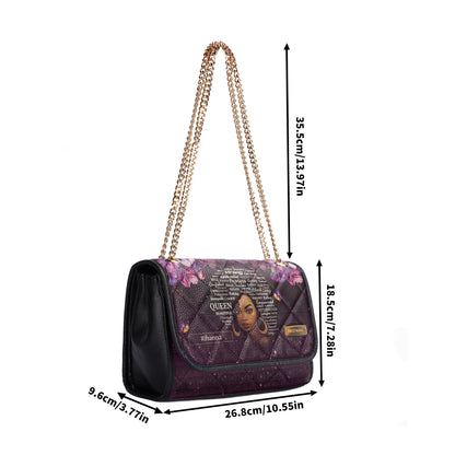 Black Queen - Personalized Convertible Shoulder Bag SBCOBLM1004M