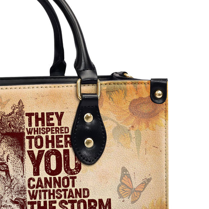 I Am The Storm - Personalized Leather Handbag STB178