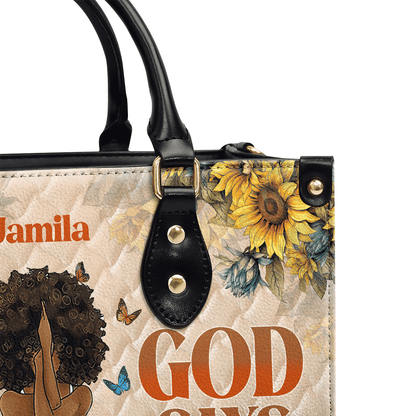 God Says Just Remember Me - Personalized Leather Handbag SBLHBLM1402TA