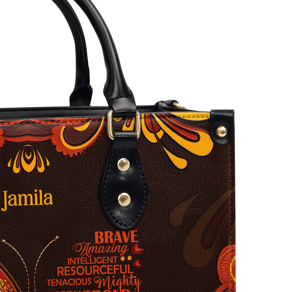 I Am Brave - Personalized Leather Handbag MB80