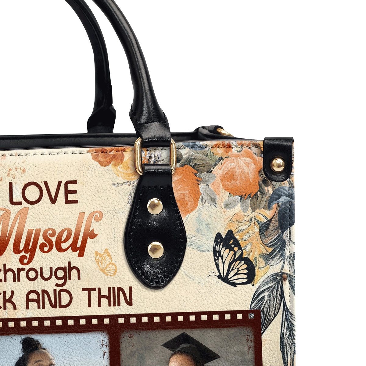 I Love Myself Through Thick And Thin - Personalized Leather Handbag SBLHBLM1011L