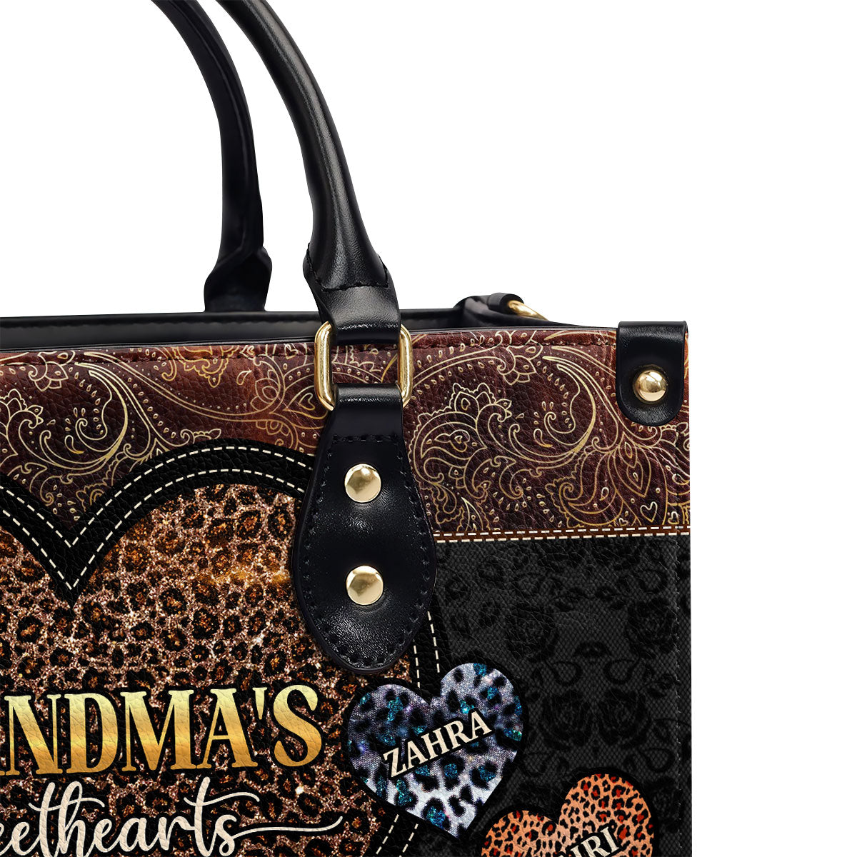 Grandma Sweetheart - Personalized Leather Handbag SBLHBLM1439M