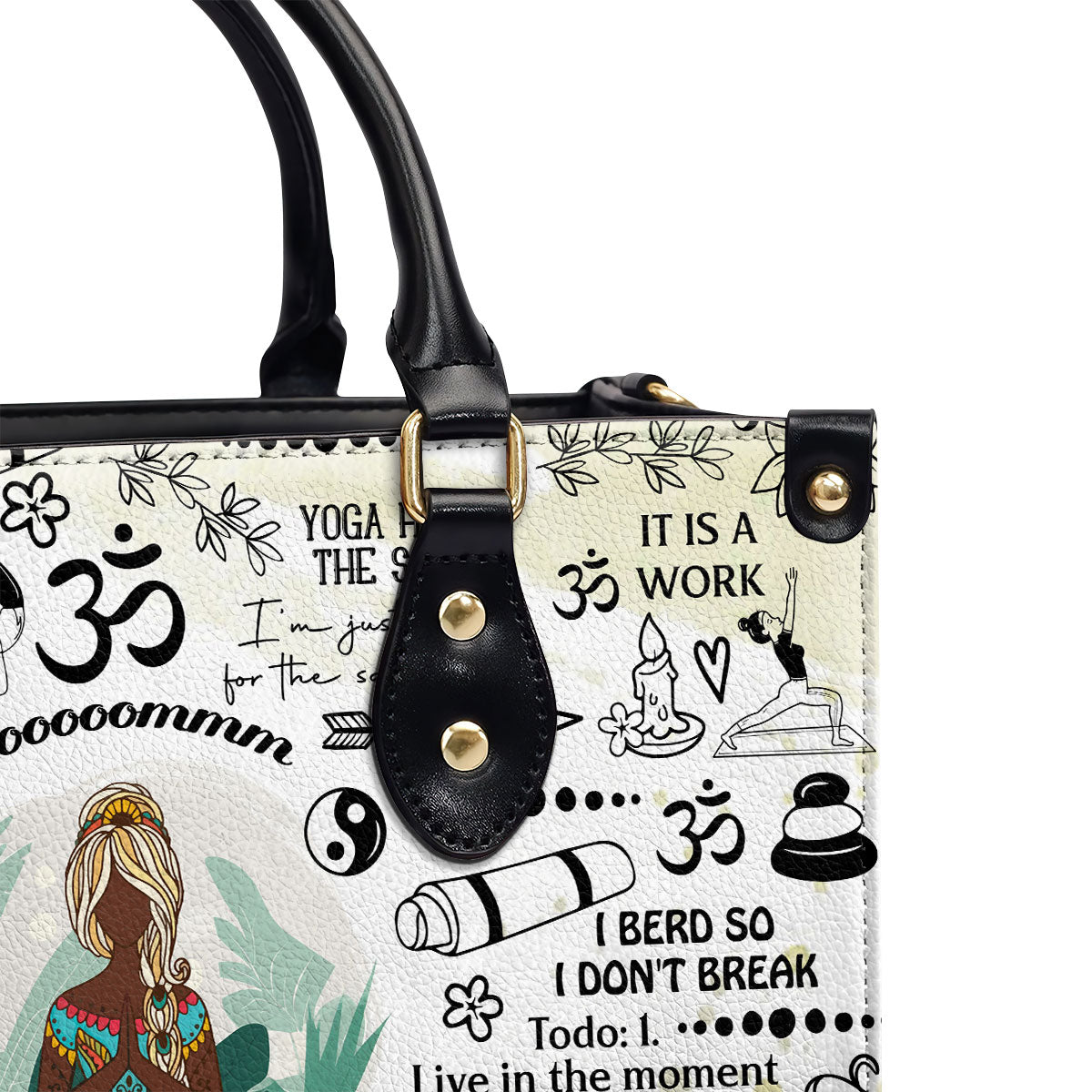 I'm Nicer After Yoga - Personalized Leather Hand Bag SBLHBT73