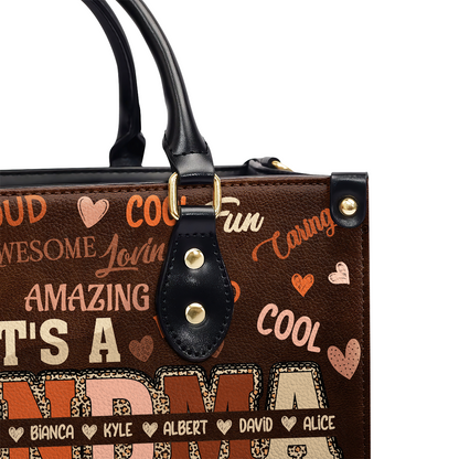 It Is A Grandma Thing - Personalized Leather Handbag SBLHBLM2509T