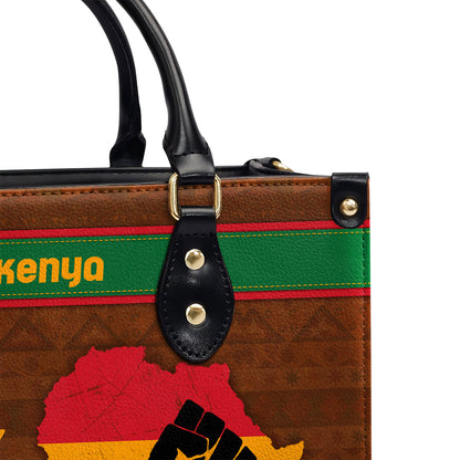 Black History Honoring The Past Inspiring The Future - Personalized Leather Handbag STB190