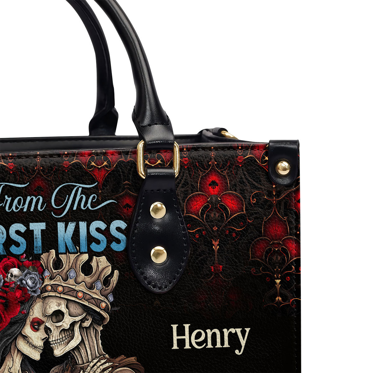 From The First Kiss Till The Last Breath - Personalized Leather Handbag MB70