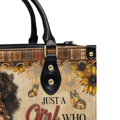 Just A Girl Who Loves Books - Personalized Leather Handbag SBLHBLTN766