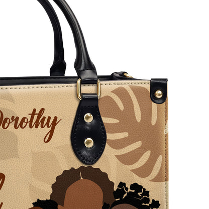 With God, All Things Are Possible - Personalized Leather Hand Bag STB98