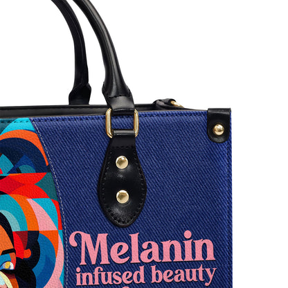 Melanin Infused Beauty - Personalized Leather Hand Bag STB80