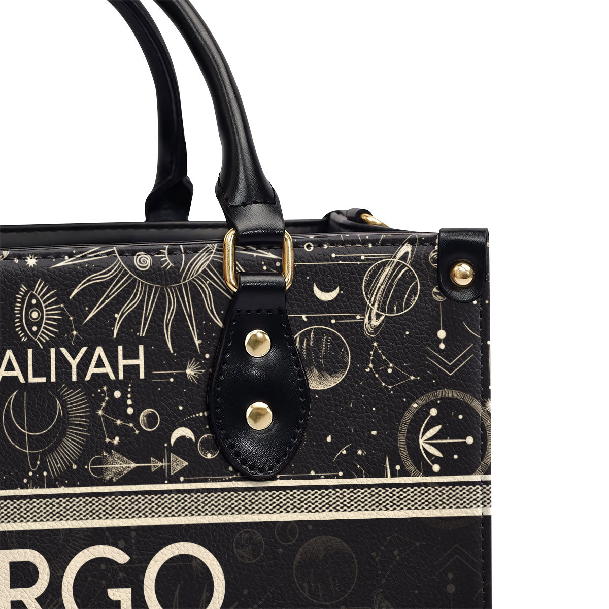 Zodiac Signs - Personalized Leather Handbag STB217