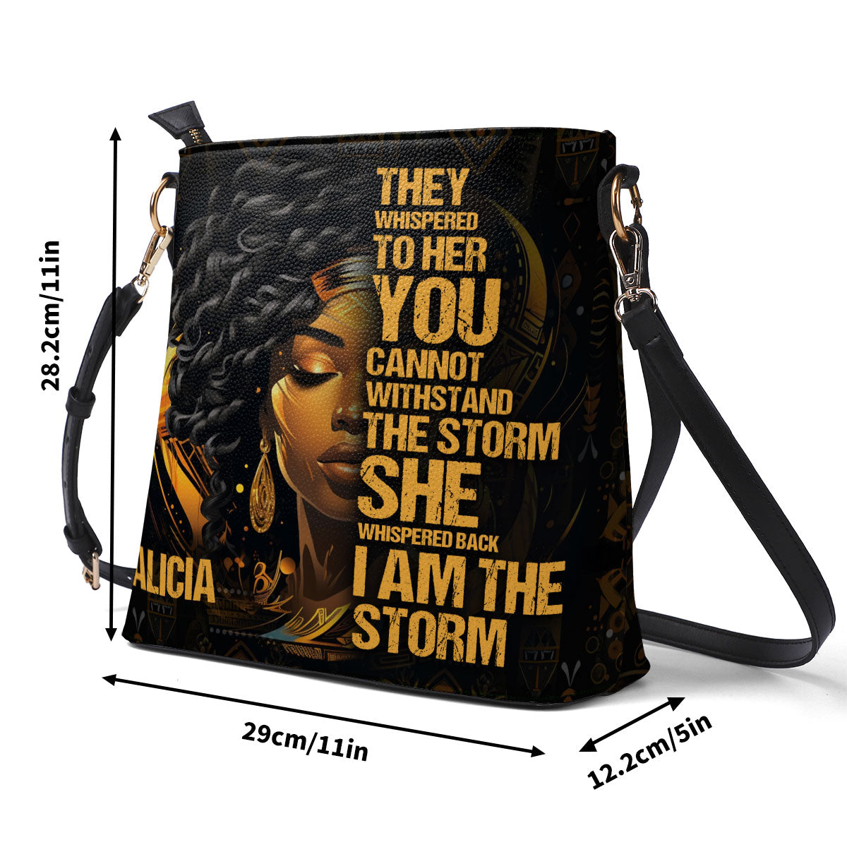 I Am The Storm - Personalized Bucket Bag SBBD18LM1283TA