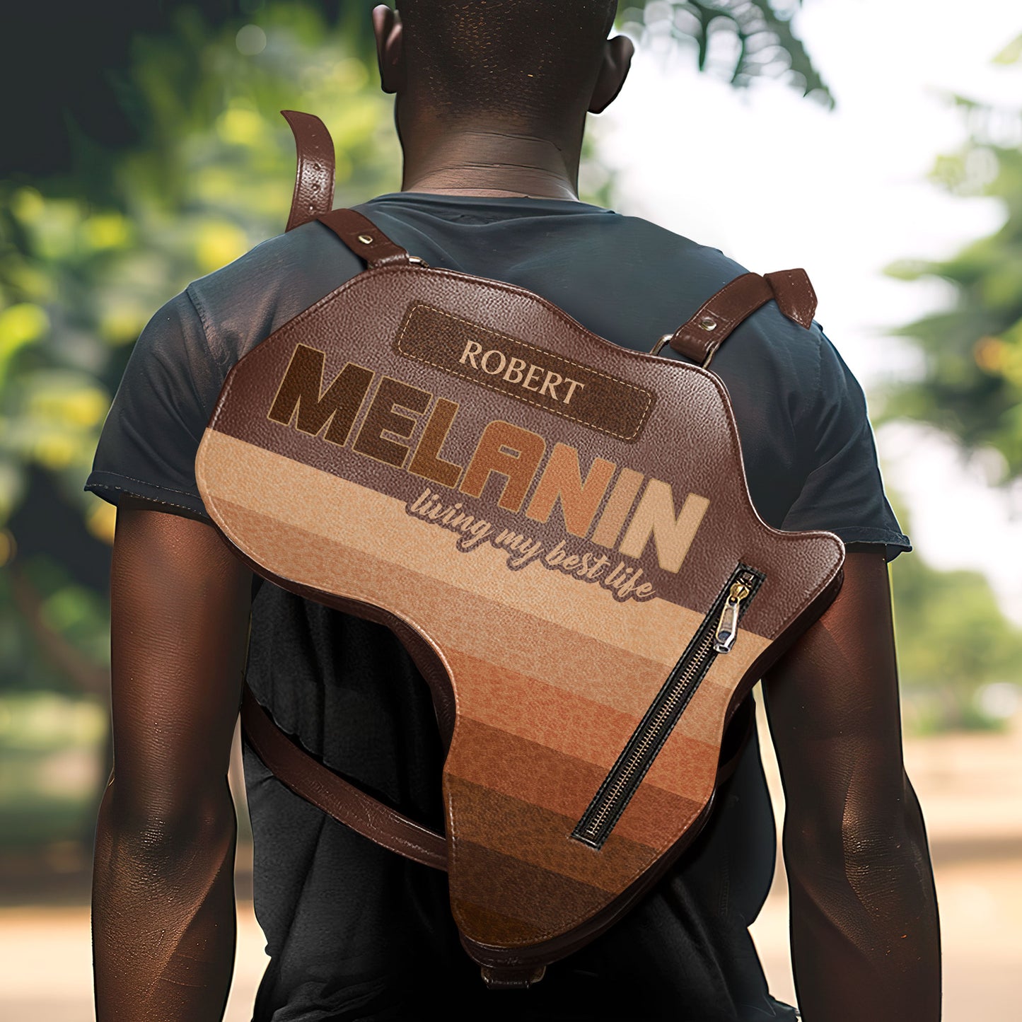 MELANIN - Living My Best Life - Personalized Africa Bag AB04
