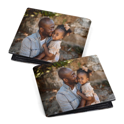 Custom Photo - Personalized Leather Folded Wallet SBLFWM03