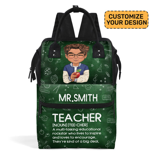 Teacher Definition - Personalized Duckbilled Backpack SBDBPLN1739