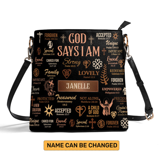 God Says I Am - Personalized Bucket Bag SBBD18LM1281TA