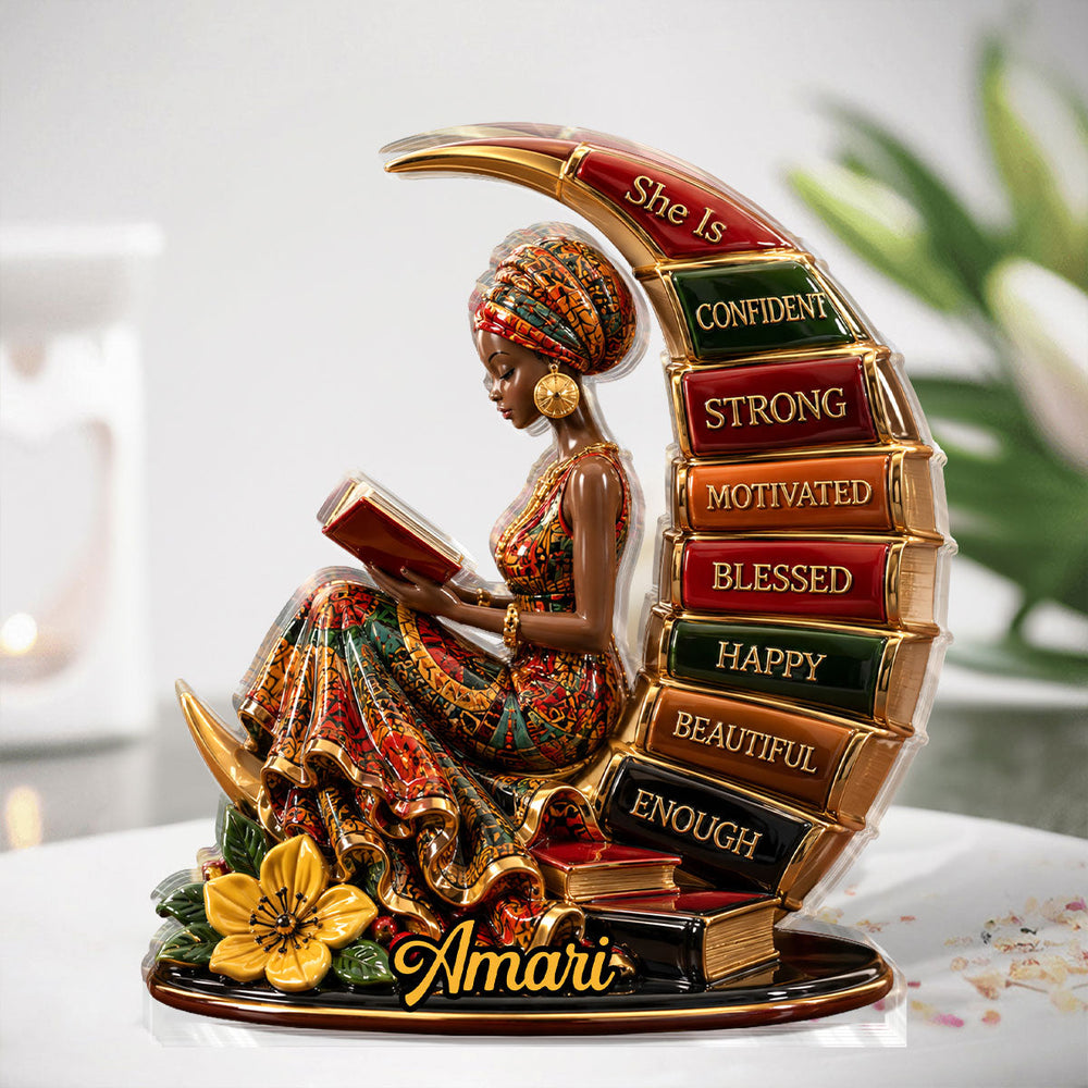 She Is Confident personalized acrylic plaque with the name Amari