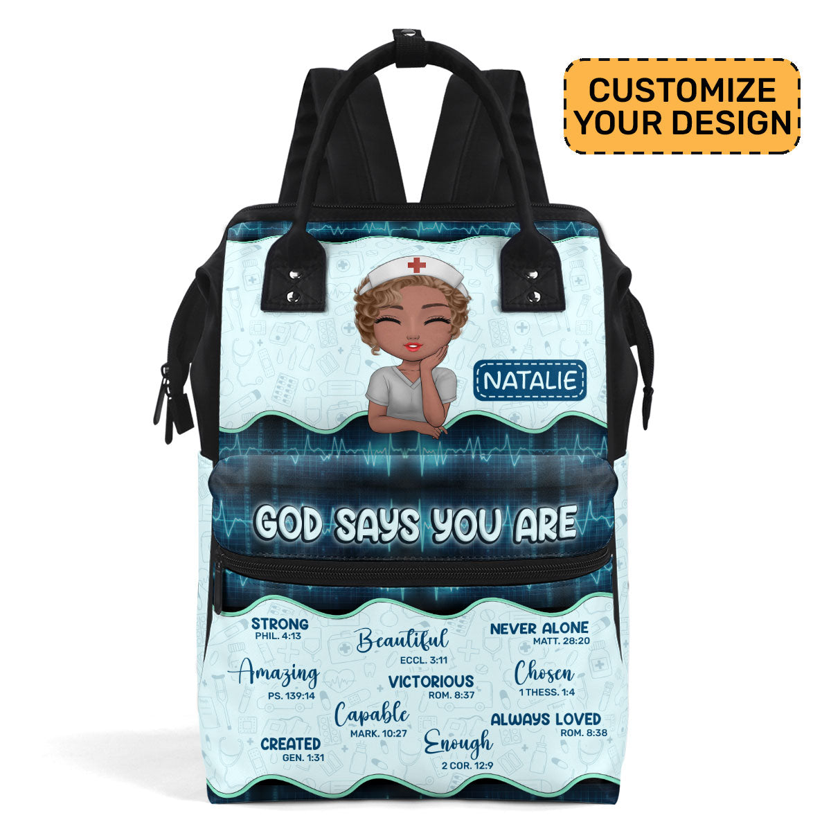 God Say You Are Nurse - Personalized Duckbilled Backpack SBDBPLN1657L