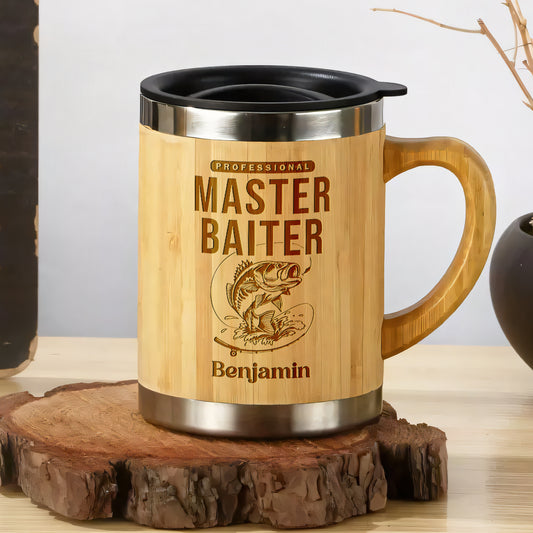 Professional Master Baiter - Personalized Stainless Bamboo Mug