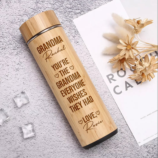 You Are The One - Personalized Stainless Bamboo Tumbler