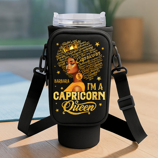 I'm A Zodiac Queen - Personalized Tumbler Holder Bag
