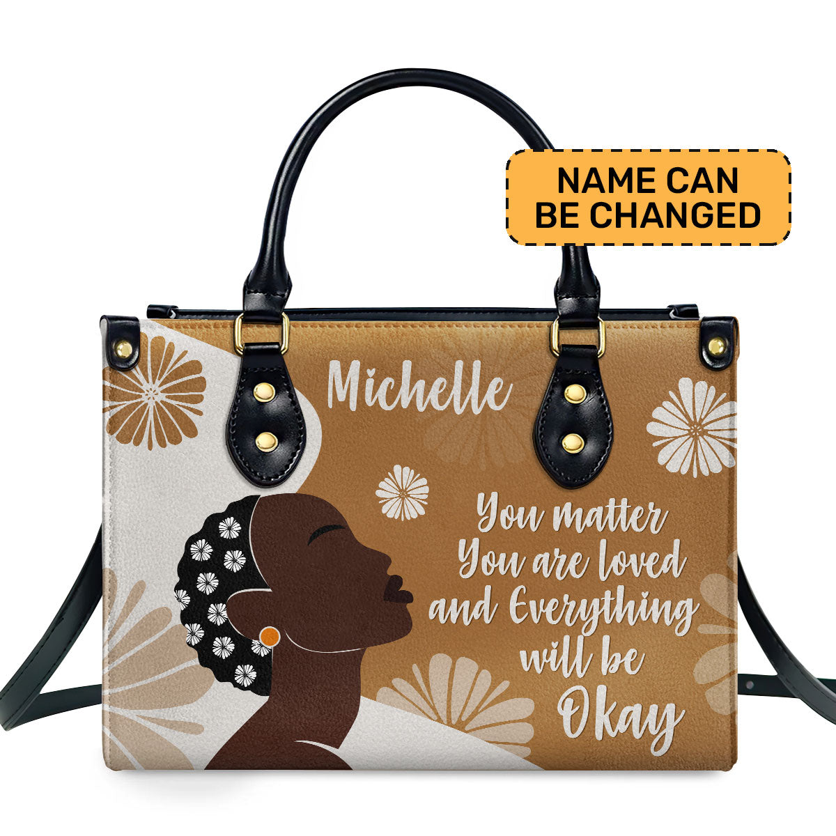 You Matter You Are Loved - Personalized Leather Hand Bag STB97