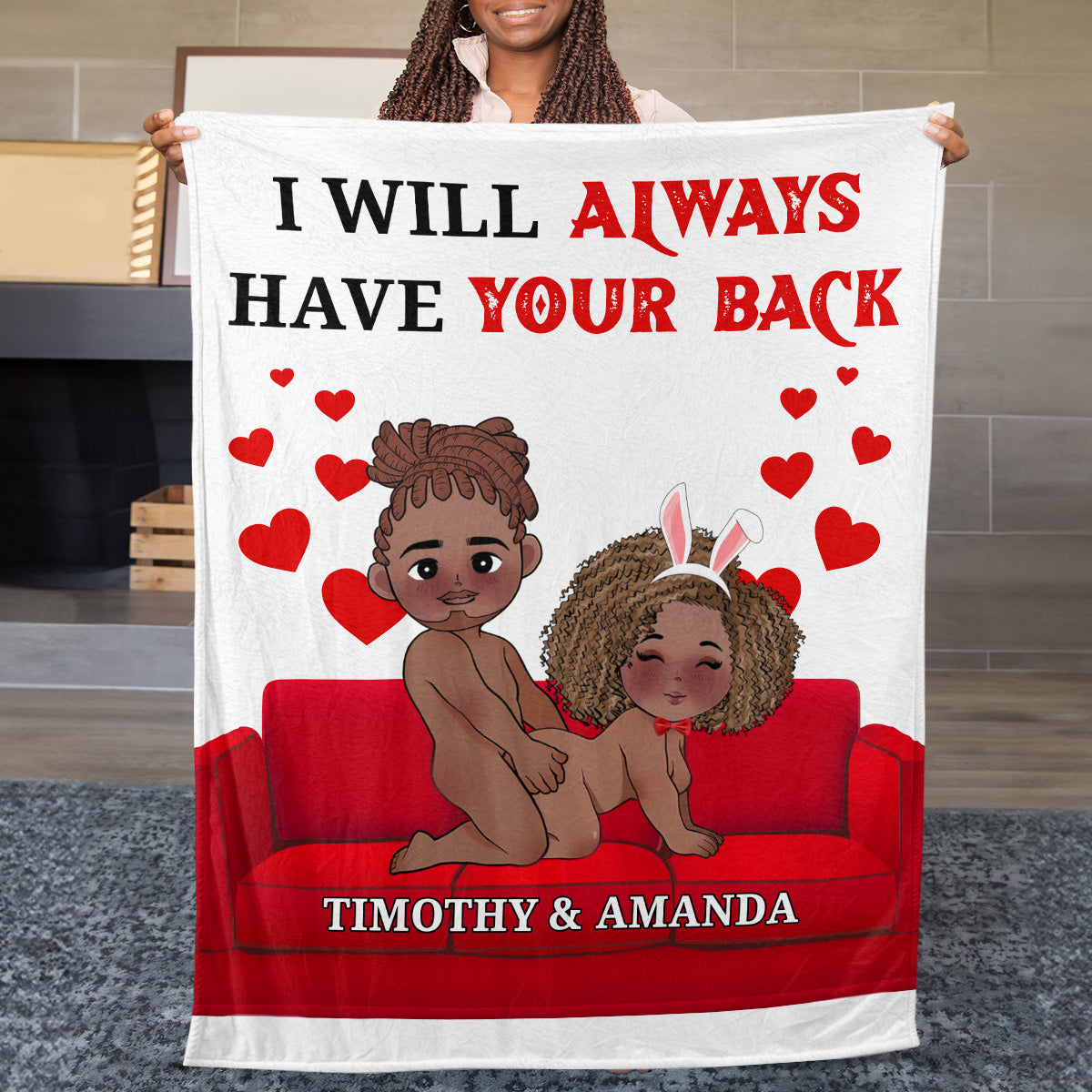 I Promise To Always Be By Your Side - Personalized Fleece Blanket