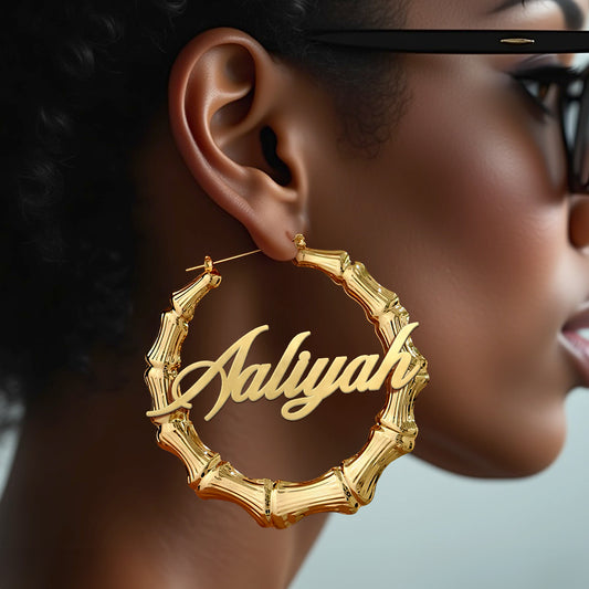 I Am - Personalized Hoop Earrings