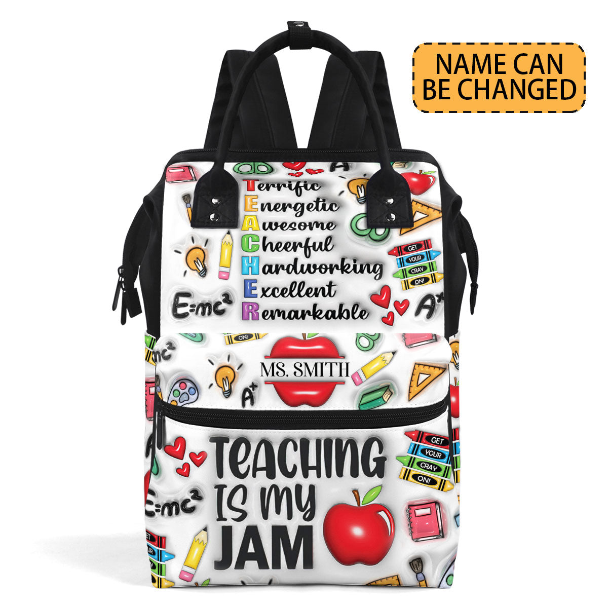 Teaching Is My Jam - Personalized Duckbilled Backpack SBDBPLN993L