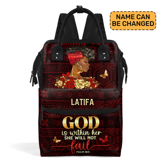 God Is Within Her - Personalized Duckbilled Backpack SBDBPLM1468M