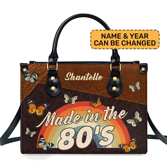 Personalized Butterfly Leather Hand Bag STB55
