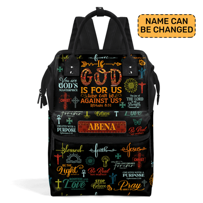 If God Is For Us - Personalized Duckbilled Backpack SBDBPLM1489L