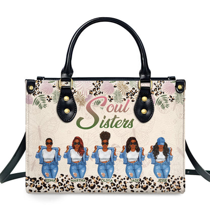 Soul Sisters - Personalized Leather Handbag SBLHBLN2847T