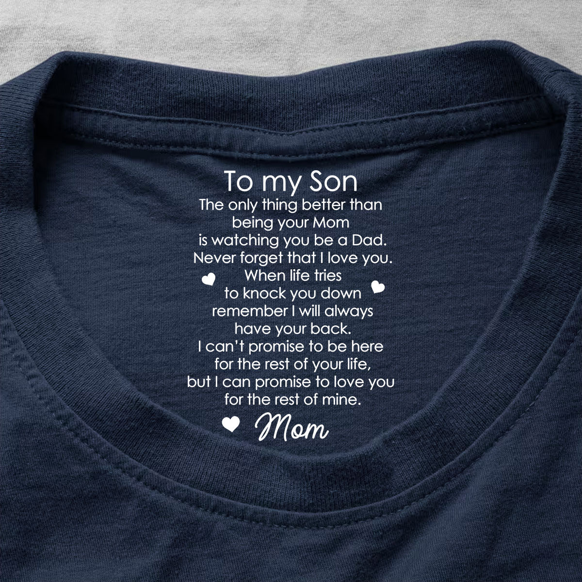 I Will Always Have Your Back - Personalized Shirt With Design Inner Neck