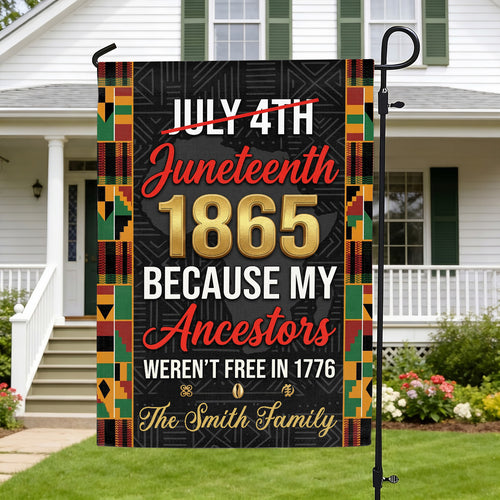 Juneteeth 1865 Black Empowerment  - Personalized Garden Flag
