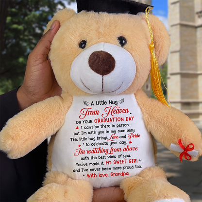 A Little Hug From Heaven - Personalized Graduation Teddy Bear